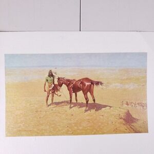 Frederic‎ Remington Native American Horse Art Print 11x16 Tan